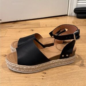 Black Espadrille Sandals